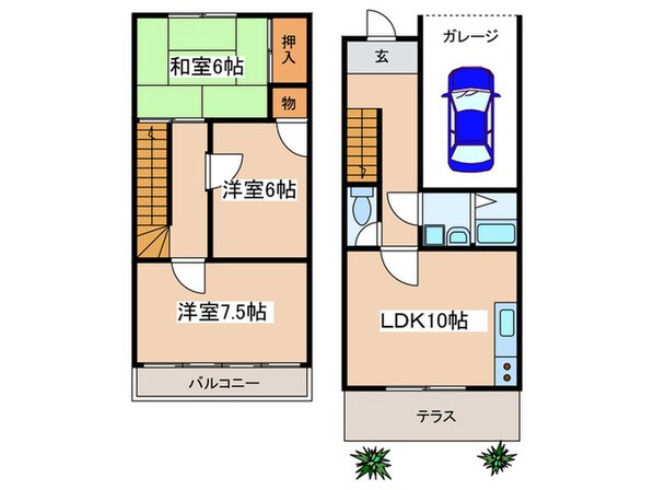 鴨宮ファミリオ１－１の物件間取画像